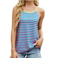thumbnail image 1 of cfhntfmh Women's Striped Tank Top Summer Sleeveless Cami Top Crew Neck Basic Cami Shirts Fashion Vacation Clothes 2025, 1 of 7