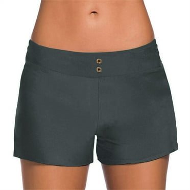 cfhntfmh Women's Swim Shorts 2024 Low Waisted Buttons Bathing Suit Swimsuit Bottoms Comfy Bikini Shorts