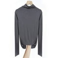 thumbnail image 1 of cfhntfmh Women's Thermal Long Sleeve Shirt Mock Turtleneck Undershirt Fall Winter Basic Undershirts Modal Sleepwear（Dark Gray,X-Large), 1 of 2
