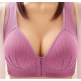 thumbnail image 1 of cfhntfmh Women's Wirefree Bras Front Closure with Support and Lift Bras Push up Everyday Bras No Underwire, 1 of 3