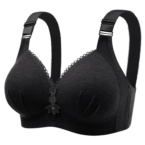 cfhntfmh Women's Wireless Bras Seamless V Neck Bralettes with Support No Underwire Push up Breathable Everyday Bras
