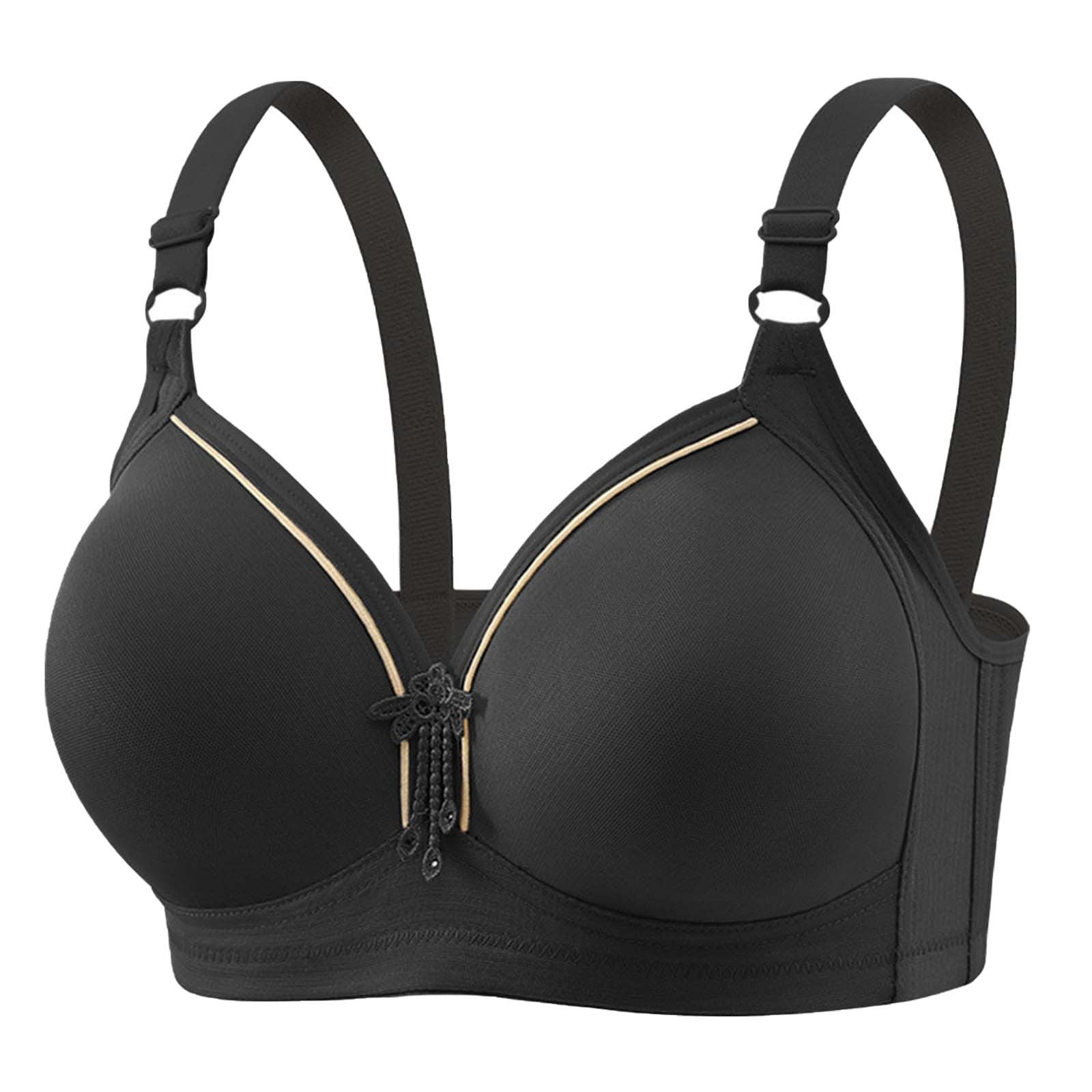 frugue Women's Comfort Non Wired Support Wireless Minimiser Bra Nude UK