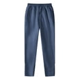 thumbnail image 1 of cfhntfmh Women's Workout Sweatpants Fleece Lined Jogger Fall Trendy Solid Color Lounge Sweatpants with Zipper（Navy,X-Large), 1 of 7