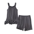 thumbnail image 1 of cfhntfmh Womens 2 Piece Pajama Sets Soft Square Neck Sleeveless Stretchy Strap Tank Tops Baggy Shorts Loungewear Pocketed Pjs Sets, 1 of 7