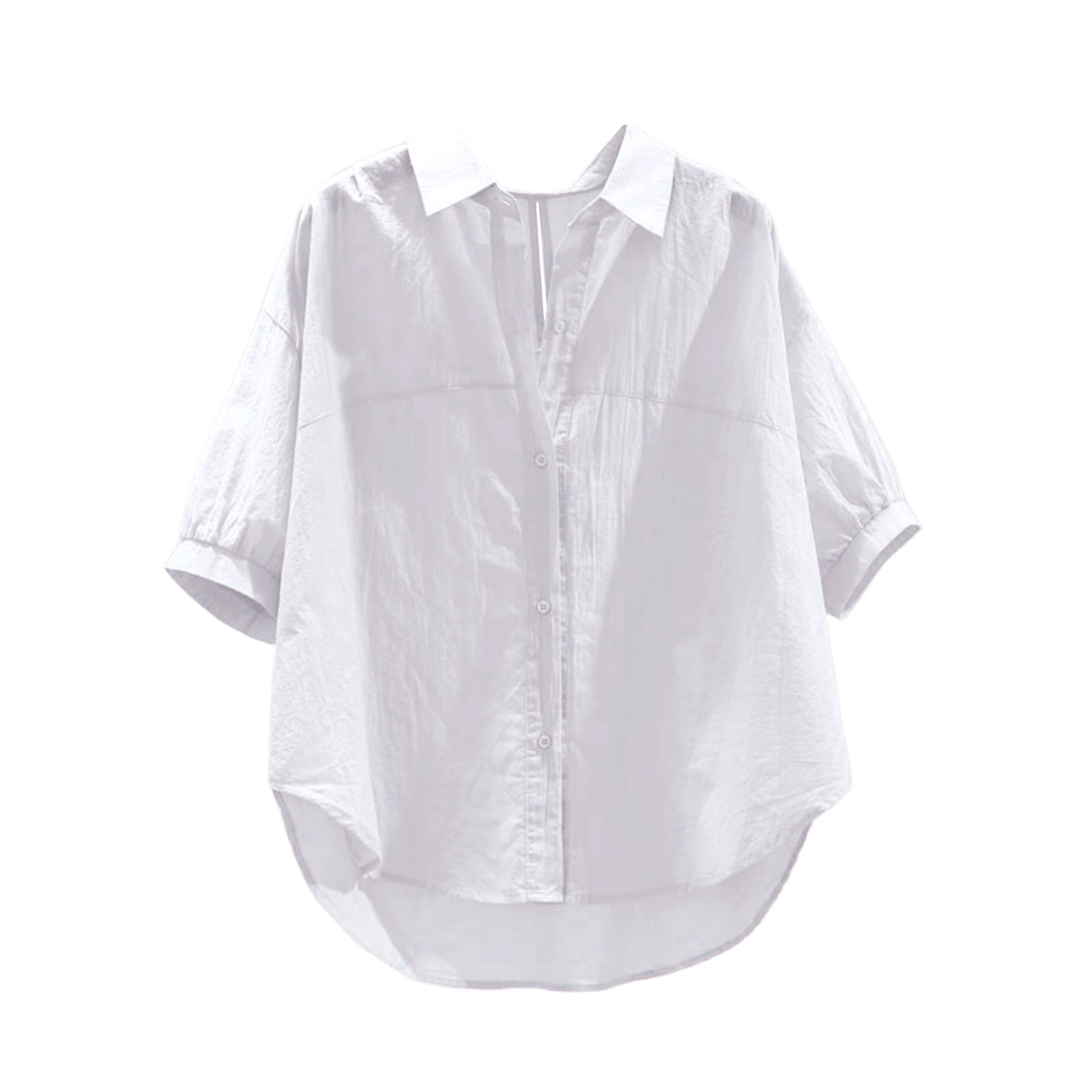 Women Summer Casual Print Button-up Turn-down Collar Shirt FD032 main image 0