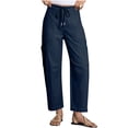 thumbnail image 1 of cfhntfmh Womens Cargo Pants with Pockets Casual Cropped Pants Lightweight Hiking Capris Pants Fall Outfits for Women, 1 of 6