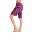 thumbnail image 1 of cfhntfmh Womens Casual Plus Size Pajama Shorts Striped Lounge Pj Bottoms with Drawstring Soft Comfy Sleep Shorts, 1 of 4