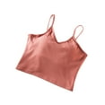 thumbnail image 1 of cfhntfmh Womens Crop Camisole V Neck Spaghetti Strap Cami Tops Loungewear Sleeveless Summer Pajama Undershirts with Bras Pad, 1 of 5