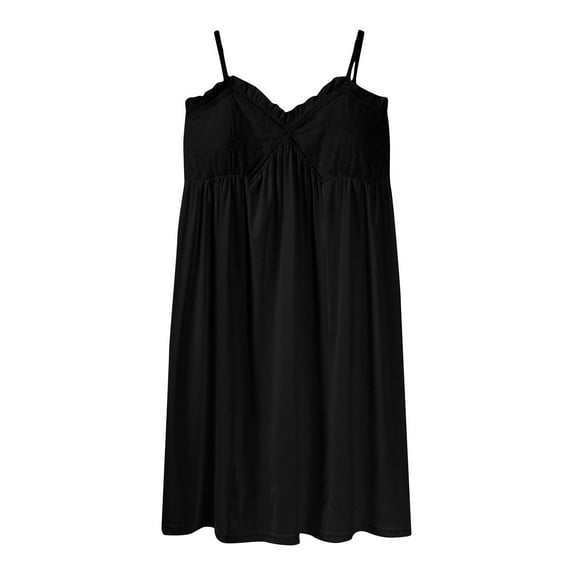 cfhntfmh Womens Fashion Nightshirts Sleeveless Dress Sleepdress Soft Flowy Adjustable Strap Cutout Pleated Nightgowns
