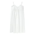 thumbnail image 1 of cfhntfmh Womens Fashion Nightshirts Sleeveless Dress Sleepdress Soft Flowy Adjustable Strap Cutout Pleated Nightgowns, 1 of 1