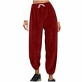 thumbnail image 1 of cfhntfmh Womens Fuzzy Pajama Pants Fluffy Fleece Lounge Pants Plush Warm Pj Bottoms Straight Leg Flannel Sleepwear Trouser, 1 of 6