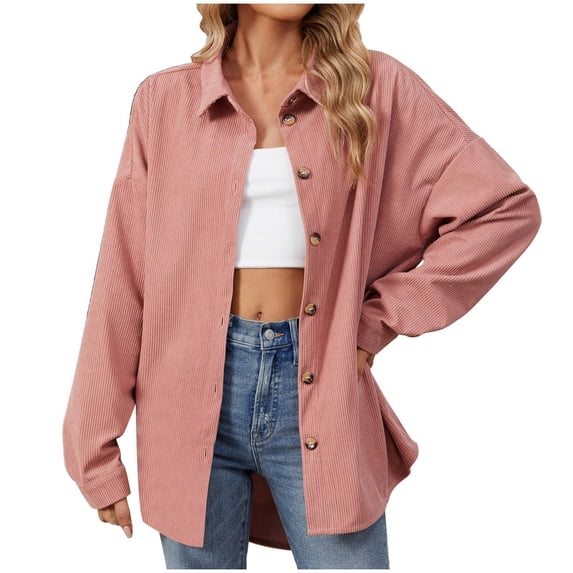 cfhntfmh Womens Knitted Shirts Soft Long Sleeve Collared Buttons down Blouses Fall Comfy Fashion Solid Color T-Shirts