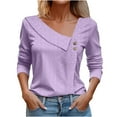 thumbnail image 1 of cfhntfmh Womens Long Sleeve Shirts Fall Trendy Hollow out Tops Casual Tunic Tops Office Blouses Spring Outfits, 1 of 5
