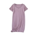 thumbnail image 1 of cfhntfmh Womens Nightgowns Casual V Neck Short Sleeve Sleep Shirts Soft Loose Loungewear Sleepwear M-Xxl, 1 of 6