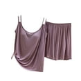 thumbnail image 1 of cfhntfmh Womens Pajama Sets 2 Piece Pjs Sleepwear Sets Soft Sleeveless Double Spaghetti Strap Camisole Loose Short Pants with Pad, 1 of 4