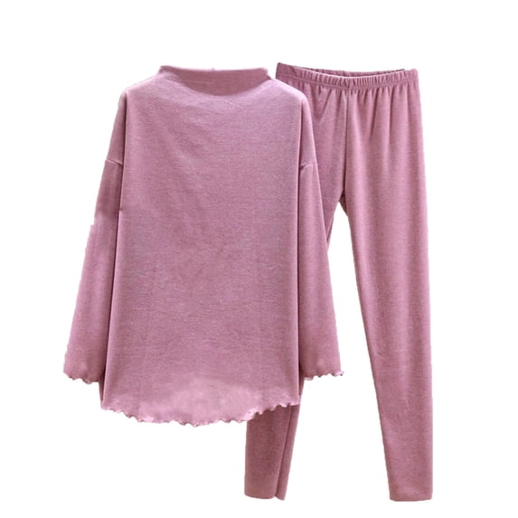 XuJwPNcy Womens Pajama Sets Long Sleeve Matching Pj Set Sleepwear Fall Winter 2 Piece Pjs Outfits Loungewear(Purple,X-Large)