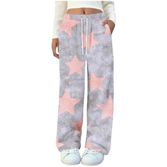 cfhntfmh Womens Plush Pajama Pants Floral Print Soft Fuzzy Pajama Bottoms Comfy Baggy Pj Palazzo Fleece Lounge Pants