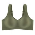 thumbnail image 1 of cfhntfmh Womens Seamless Bras No Underwire Supportive Wireless Push up Full Coverage Bralette Comfort V Neck T-Shirt Bra, 1 of 7