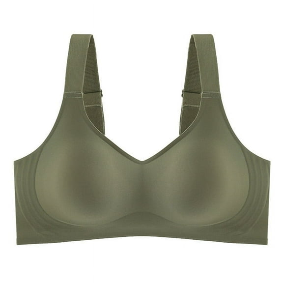 cfhntfmh Womens Seamless Bras No Underwire Supportive Wireless Push up Full Coverage Bralette Comfort V Neck T-Shirt Bra
