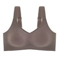 thumbnail image 1 of cfhntfmh Womens Seamless Bras No Underwire Supportive Wireless Push up Full Coverage Bralette Comfort V Neck T-Shirt Bra, 1 of 6