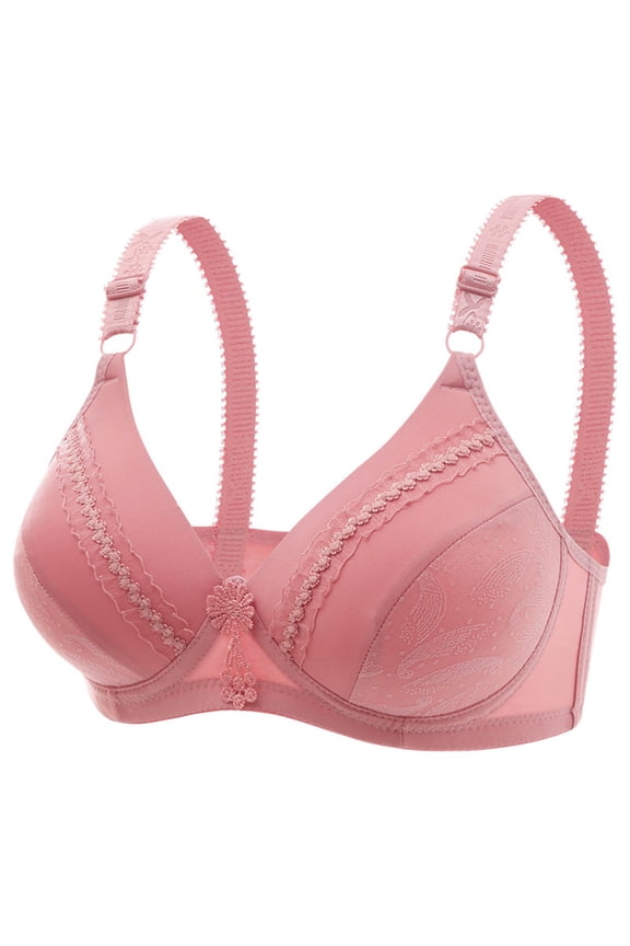 Womens V Neck Bras Seamless Full Coverage Bralettes No Show Comfort Push up Wireless Bralettes for Ladies