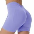 thumbnail image 1 of cfhntfmh Womens Yoga Shorts Tight Back Ruched Seamless Shorts High Waisted Slim Fitness Running Sports Clothes, 1 of 2