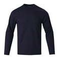 thumbnail image 1 of cfhntfmh Workout Long Sleeve Shirts for Men Quick Dry Running Athletic T-Shirts Performance Lightweight Basic Tops(Navy,X-Large), 1 of 6