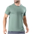 thumbnail image 1 of cfhntfmh Workout Shirts for Men Summer Fashion Mock Neck Basic T-Shirts Casual Stretchy Quick-Dry Athletic Running Tees, 1 of 6