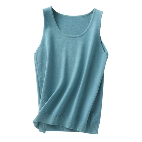 cfhntfmh Workout Tops for Women Casual Sleeveless Scoop Neck Basic T-Shirts Slim Stretch Athletic Workout Tank Tops