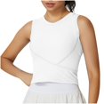 thumbnail image 1 of cfhntfmh Workout Tops for Women Slim Stretch Crewneck Sleeveless Basic Tank Shirts Soft Athletic Sports Cropped Camisole, 1 of 5