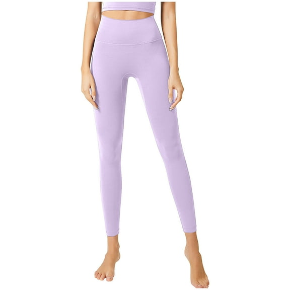 cfhntfmh Yoga Leggings for Women High Waisted Seamless Workout Pants Soft Stretch Butt Lifting Athletic Running Leggings