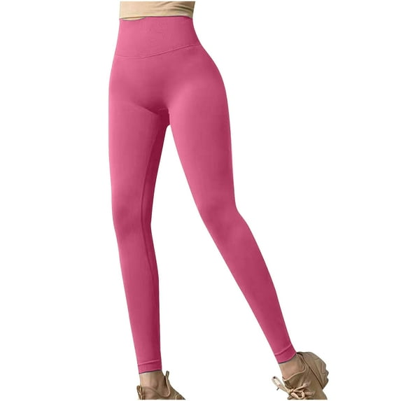 cfhntfmh Yoga Leggings for Women Slim High Waisted Butt Lifting Pants Stretch Seamless Workout Jogger Gym Legging