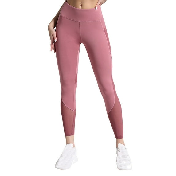 cfhntfmh Yoga Pants for Women Fashion Tulle Pocket Athletic Leggings Seamless Stretch Elastic Waisted Workout Jogger Pants