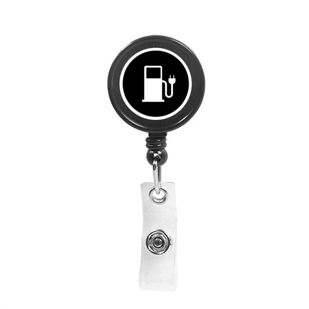 cha station energy vehicles protect environment Retractable Keychain Badge Holder ID Badge
