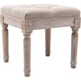 thumbnail image 1 of chairus Fabric Upholstered Dining Bench - Classic Entryway Ottoman Bench Bedroom Bench with Rustic Wood Legs - Beige, 1 of 14