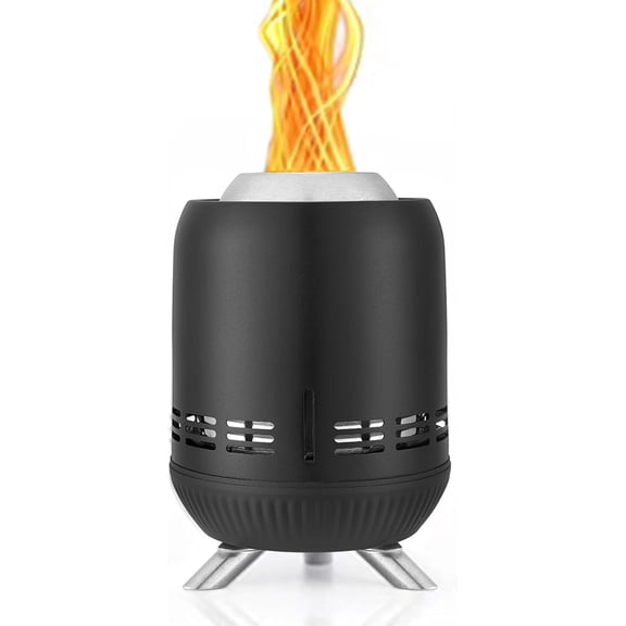 chalian - 7 Inch Tabletop Fire Pit with Stand Smokeless 304 Stainless Steel Fire Pit for Camping Outdoor & Patio-Wood Burning or Pellet Fueled Portable Bonfire