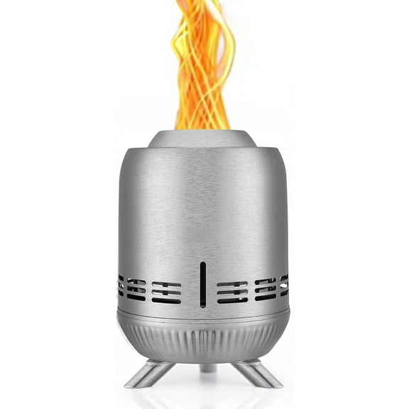 chalian - 7 Inch Tabletop Fire Pit with Stand Smokeless 304 Stainless Steel Fire Pit for Camping Outdoor & Patio-Wood Burning or Pellet Fueled Portable Bonfire