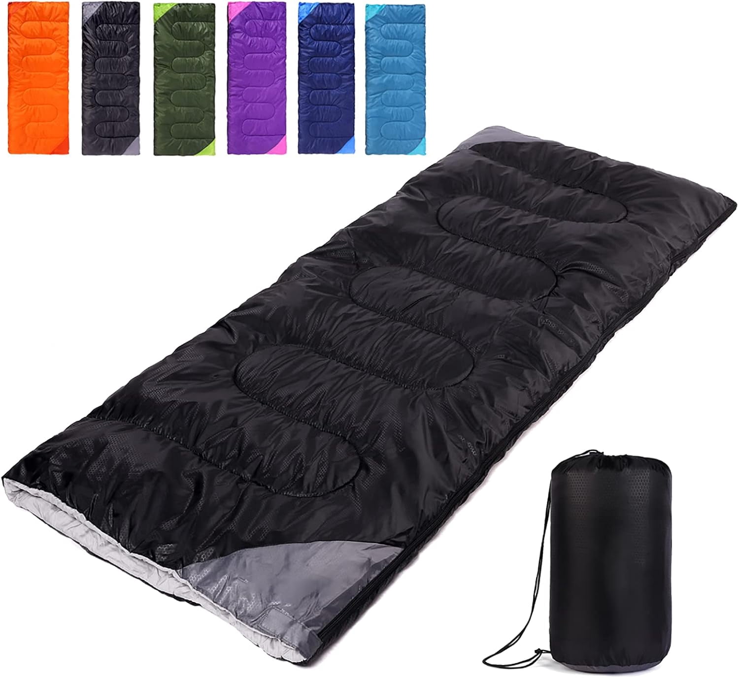 Bessport 3-4 Season Sleeping Bag For Adults - Flannel Lined, Lightweight, Waterproof For Camping & Hiking (18°F To 59°F Comfort Range) Cold Weather Sleeping Bag