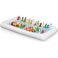 thumbnail image 1 of chalian - Inflatable Serving Bar with Drain Plug 52 x 24 x 5'' Inflatable Ice Serving Buffet Bar for Party Food Cooler Buffet Drink(White,Basic Style), 1 of 12