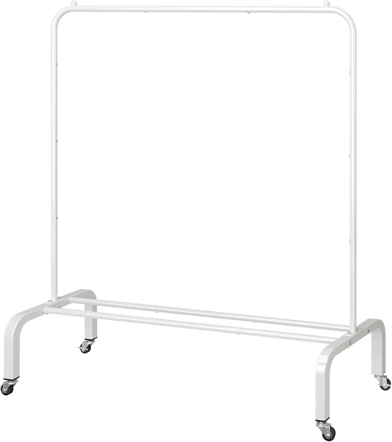 chalian-Metal Clothing Rack with Wheels, 43.3 Inches Rolling Clothes ...