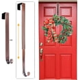 thumbnail image 1 of chalian Wreath Hanger, Adjustable Over The Door Wreath Hanger Wreath Holder Wreath Hook for Door Christmas (Bronze,20 lbs), 1 of 15