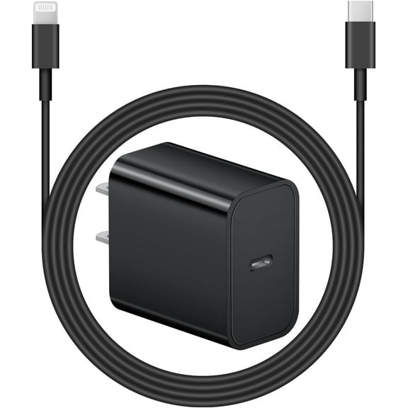 chalian iPhone Charger Super Fast Charging 20W PD Power Wall Charger with 6FT Charging Cable Compatible i Phone 14/14 Pro Max/13/13 Pro Max/12/12 Pro/12 Pro Max/11/11 Pro iPad(Black)