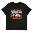 thumbnail image 1 of champion heart health awareness funny for Men & Men T-Shirt Black 4X-Large, 1 of 5