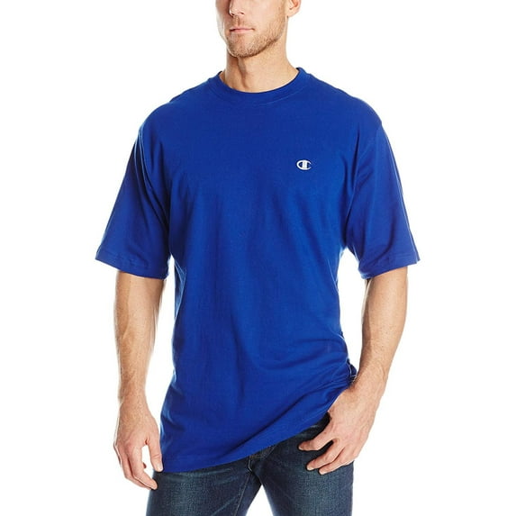 champion men's big-tall crew neck jersey t-shirt, royal, 2x
