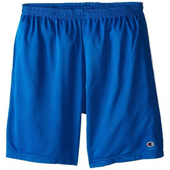 champion men's big-tall mesh shorts with piping, royal, 4x