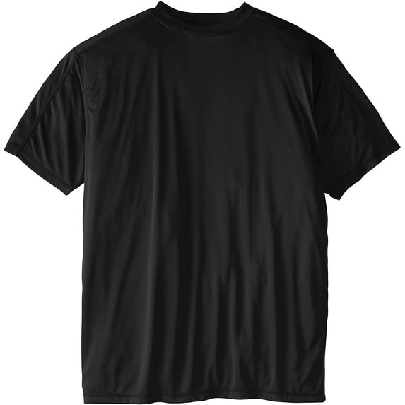 champion men's big-tall powertrain solid t-shirt, black, 4x