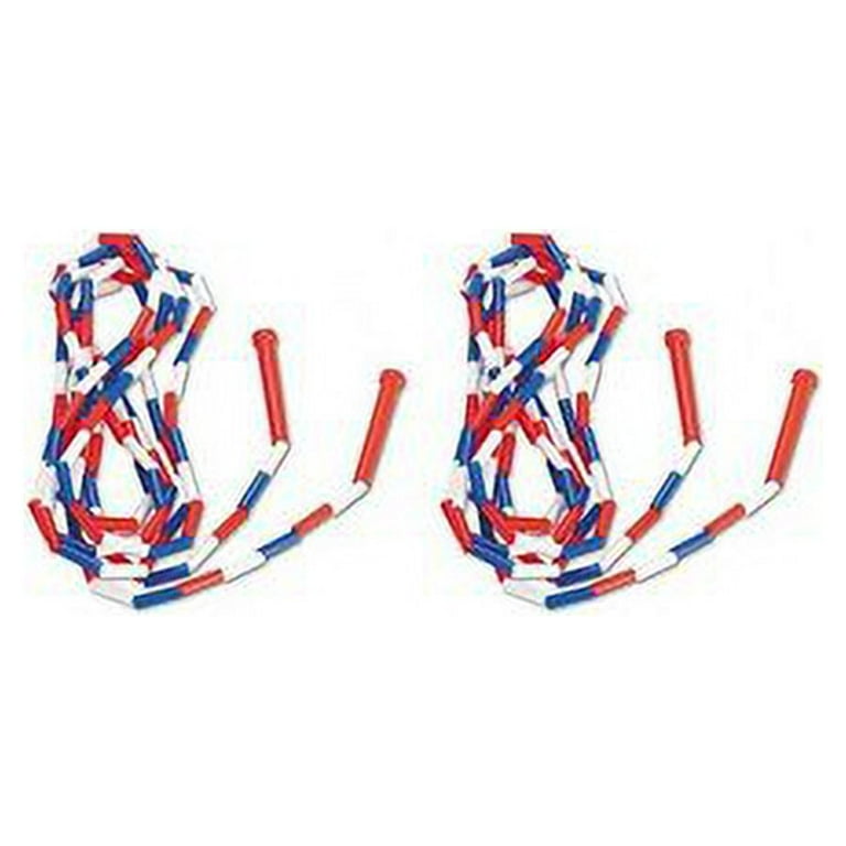 Segmented Plastic Jump Rope, 16 ft, Red/Blue/White Segmented Plastic Jump Rope, 16 ft, Red/Blue/White