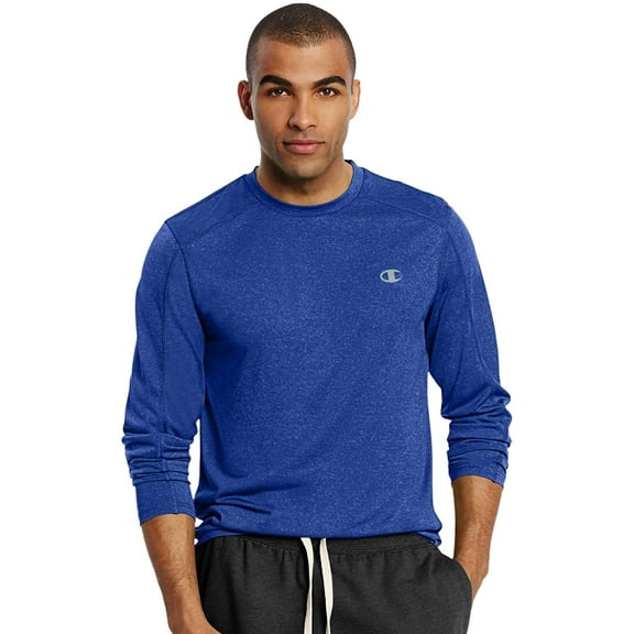 champion vapor men's heather long-sleeve tee t1127