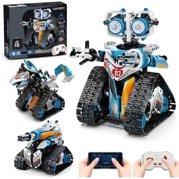 chanbrick 3-in-1 Robot Building Set Remote & App Control Compatible with Lego STEM Toy for Teens Boys 695 Pcs