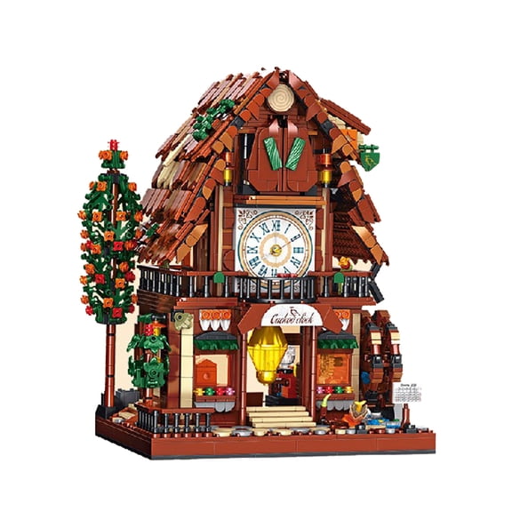 chanbrick Cuckoo Clock House Building Set Compatible with Lego House Architecture Decor for Adults 2062 Pcs